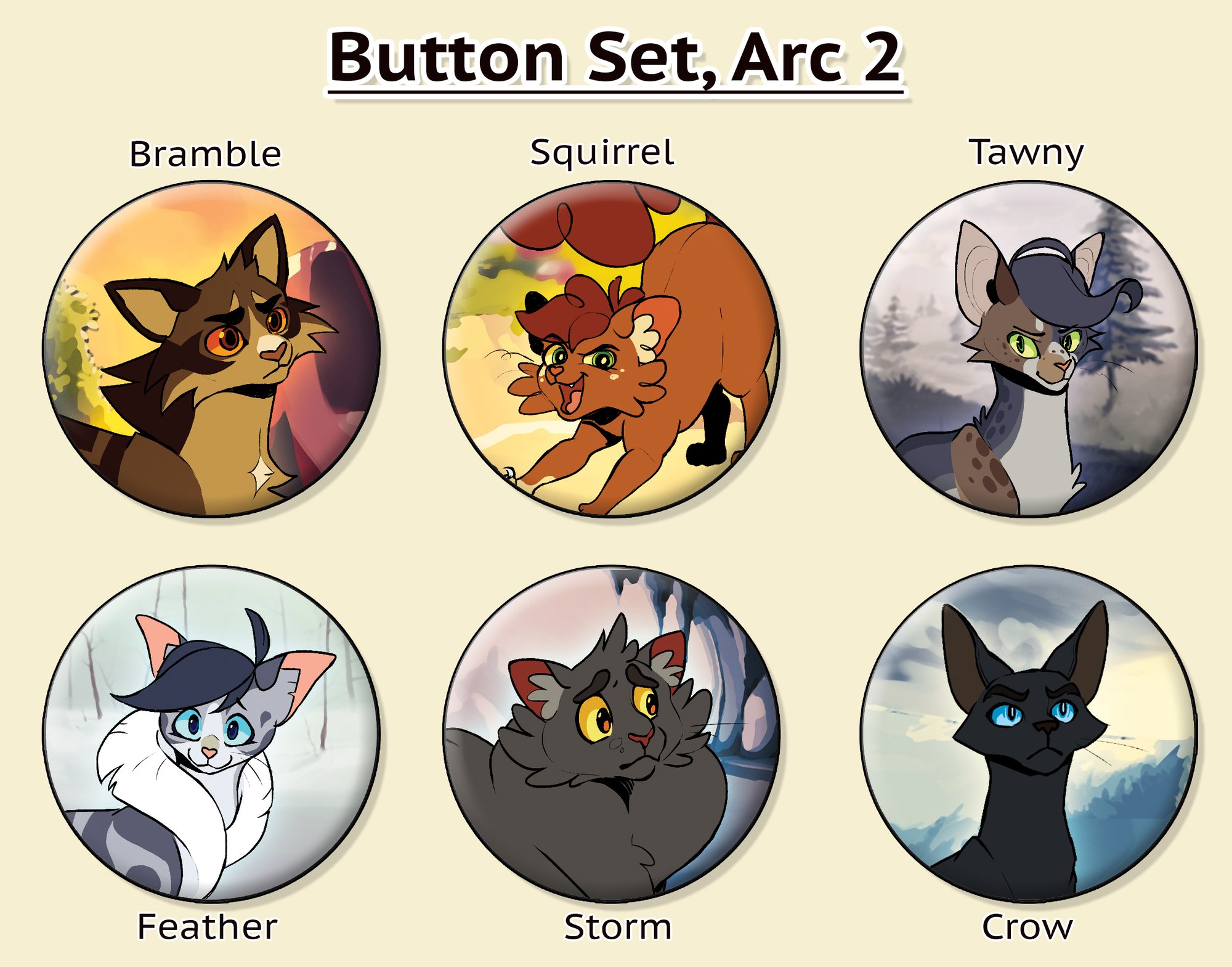 Arc 2 Button Set | Nifty's Nook