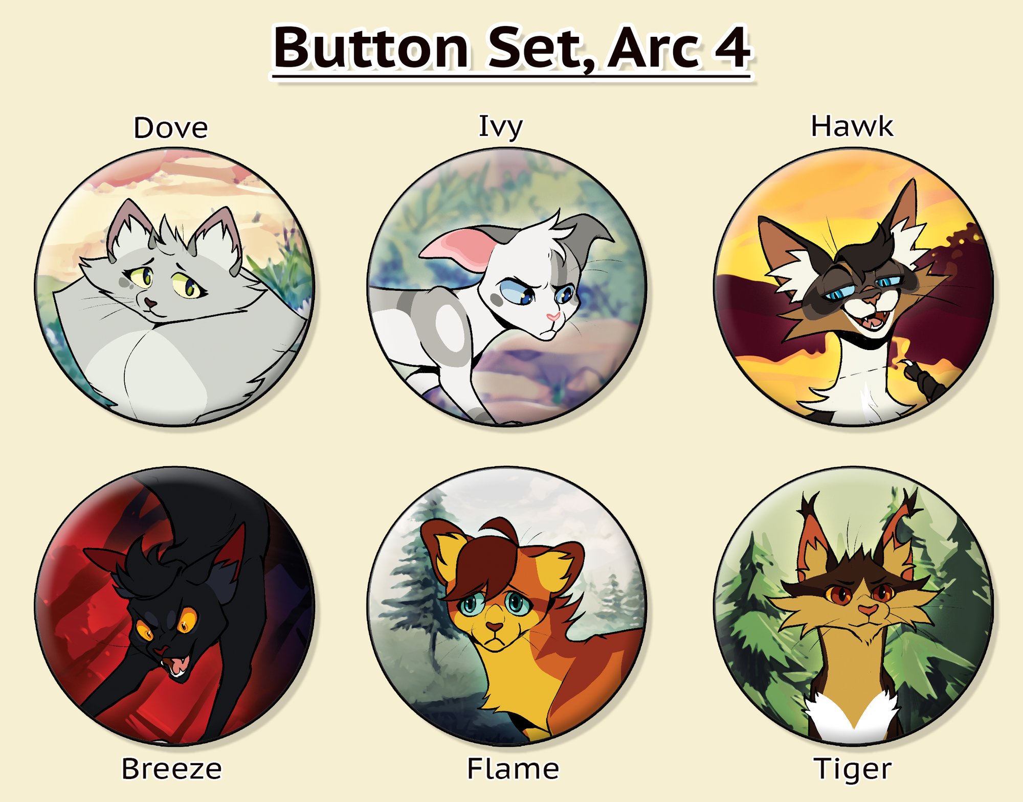 Arc 4 Button Set | Nifty's Nook