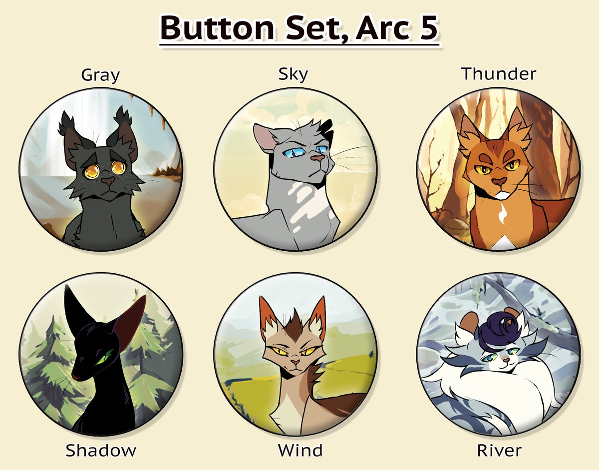 Arc 5 Button Set | Nifty's Nook