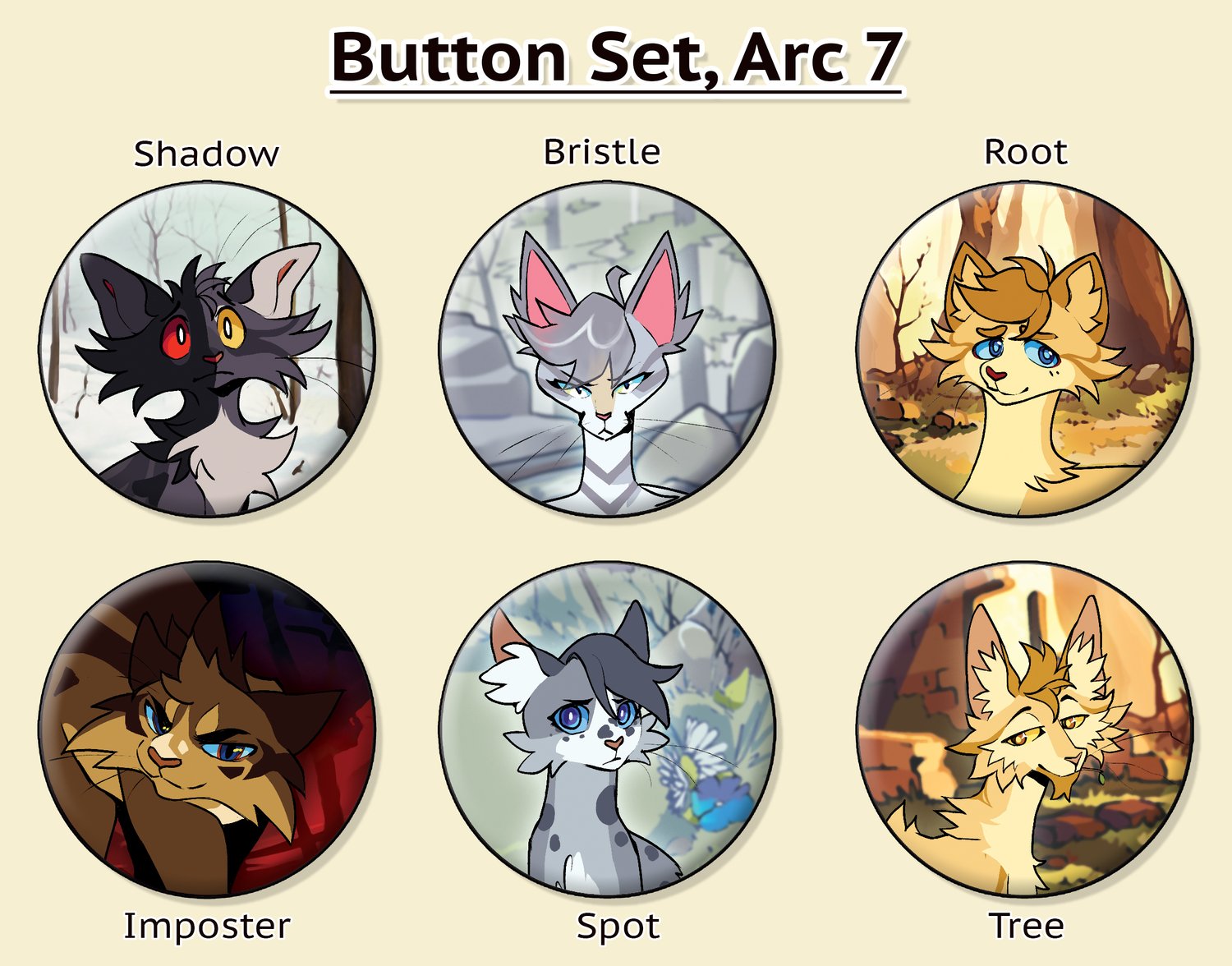 Arc 7 Button Set | Nifty's Nook
