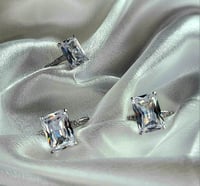 Image 6 of CZ Pave Band Ring | Silver Stainless Steel 