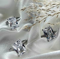 Image 3 of CZ Pave Band Ring | Silver Stainless Steel 
