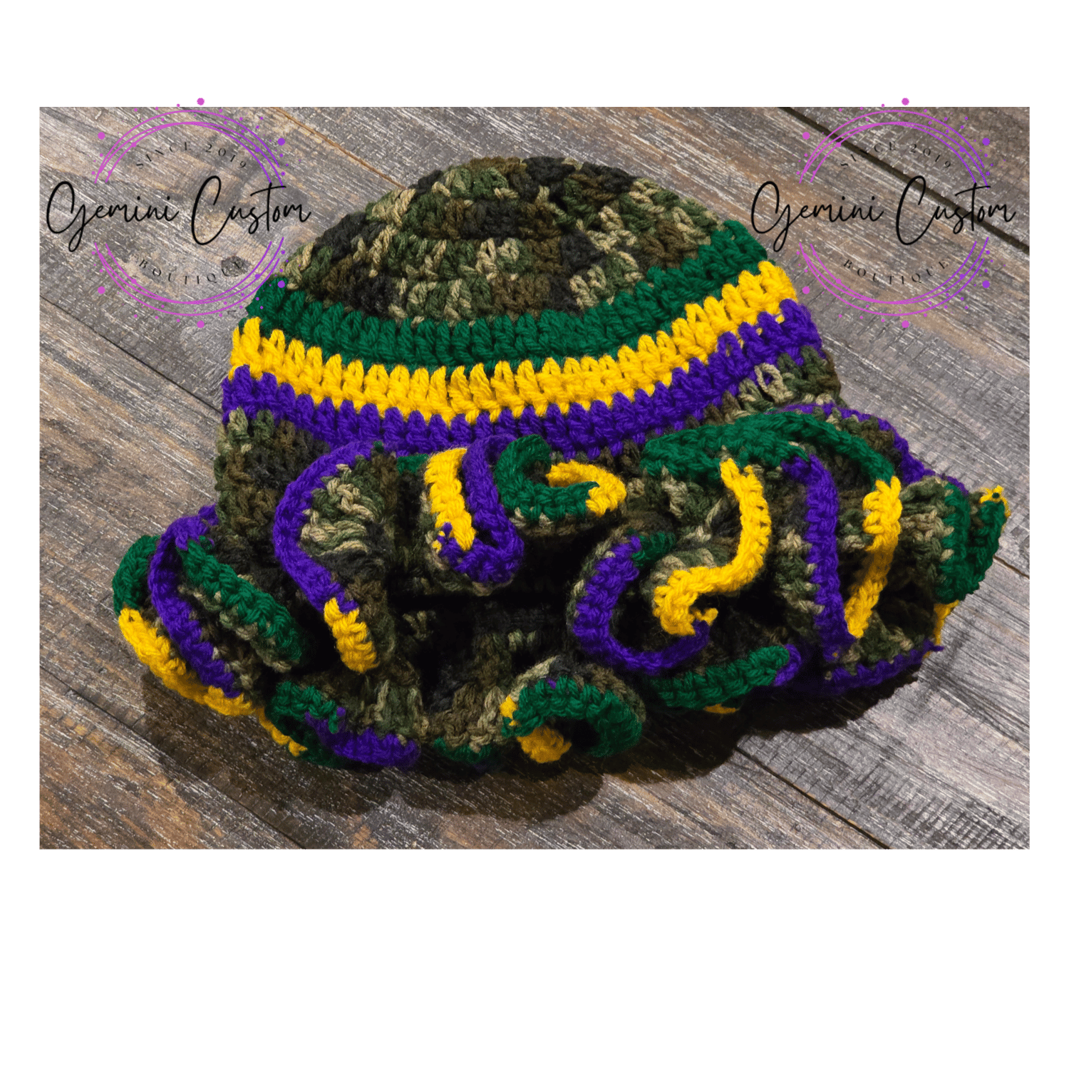 Image of Camo Mardi Gras Hat