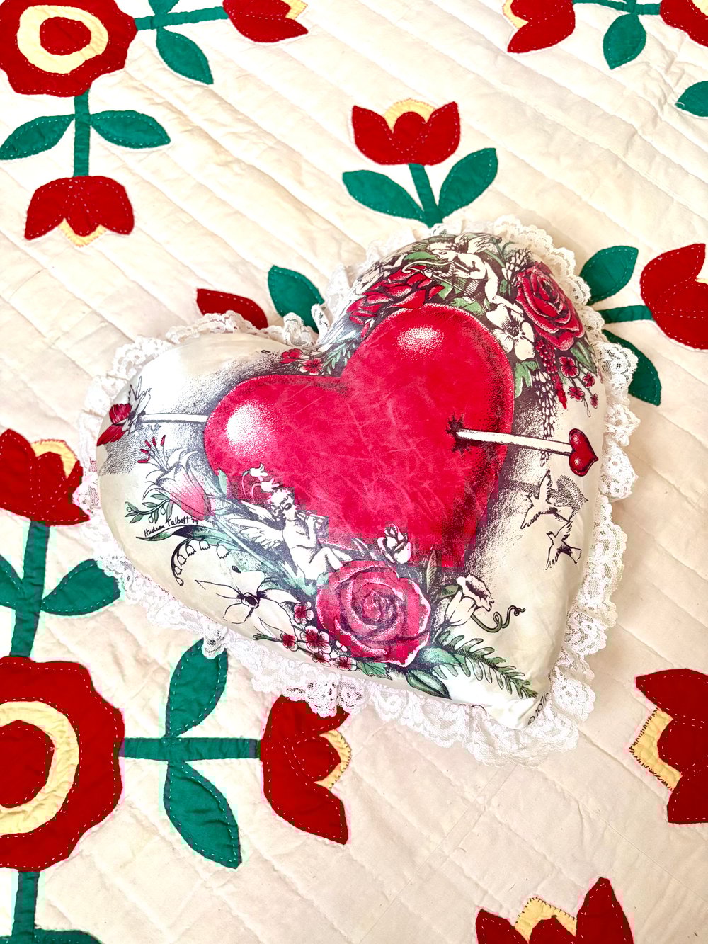 Image of 70's cupid's cushion