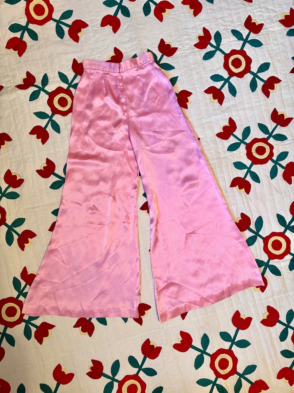 Image of 70's pink satin disco set