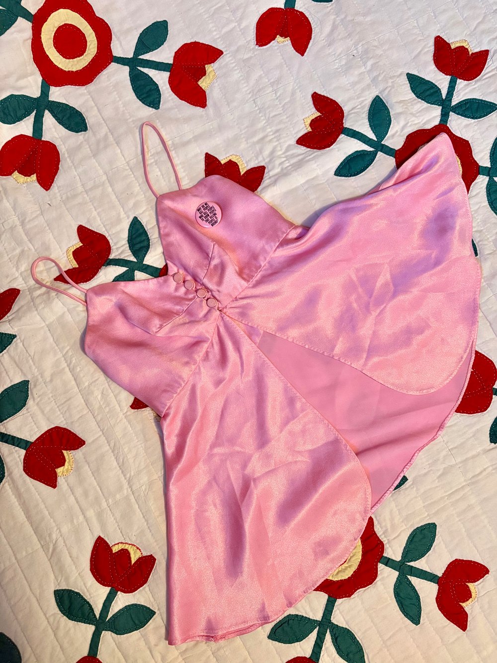 Image of 70's pink satin disco set