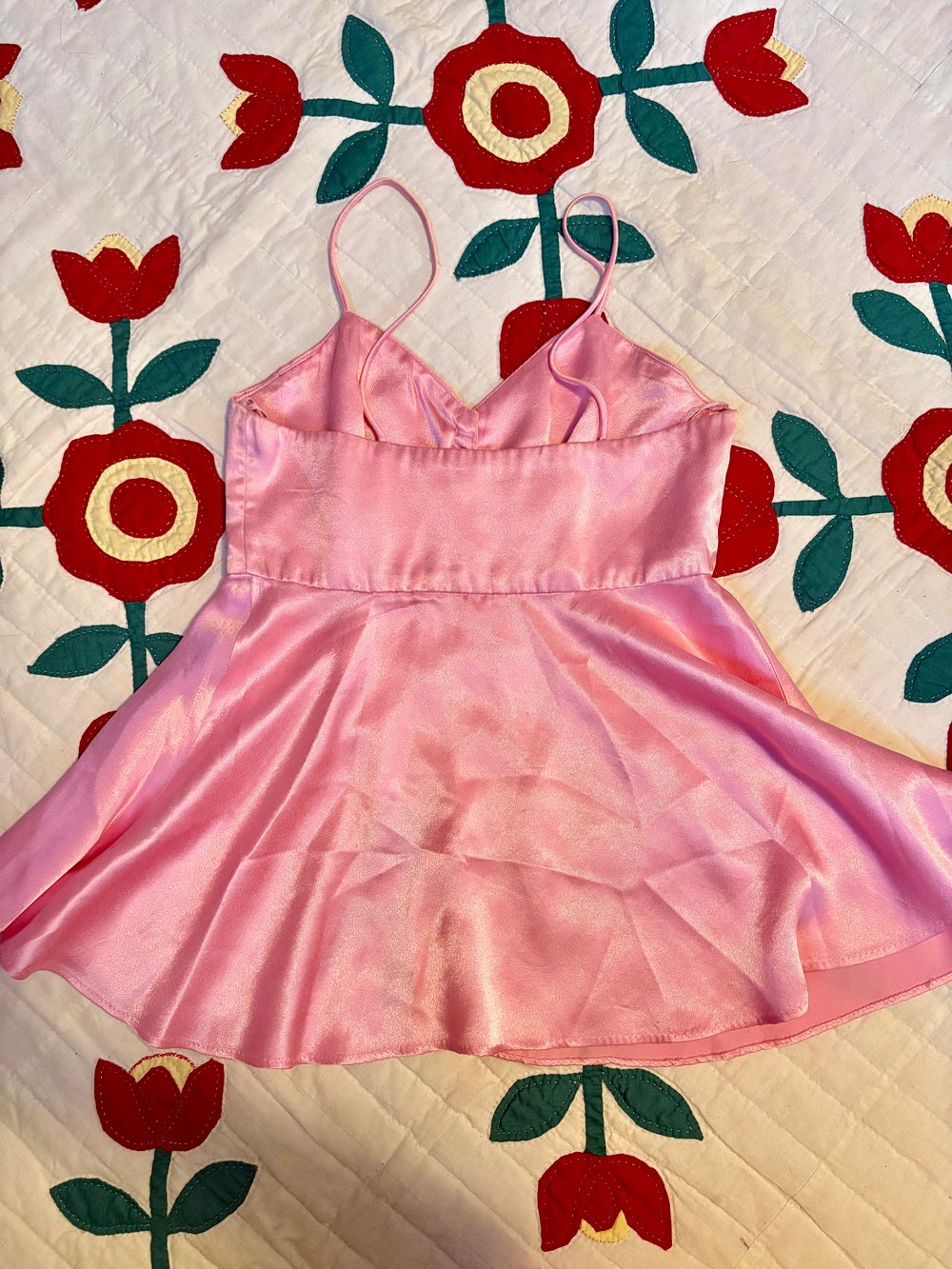 Image of 70's pink satin disco set