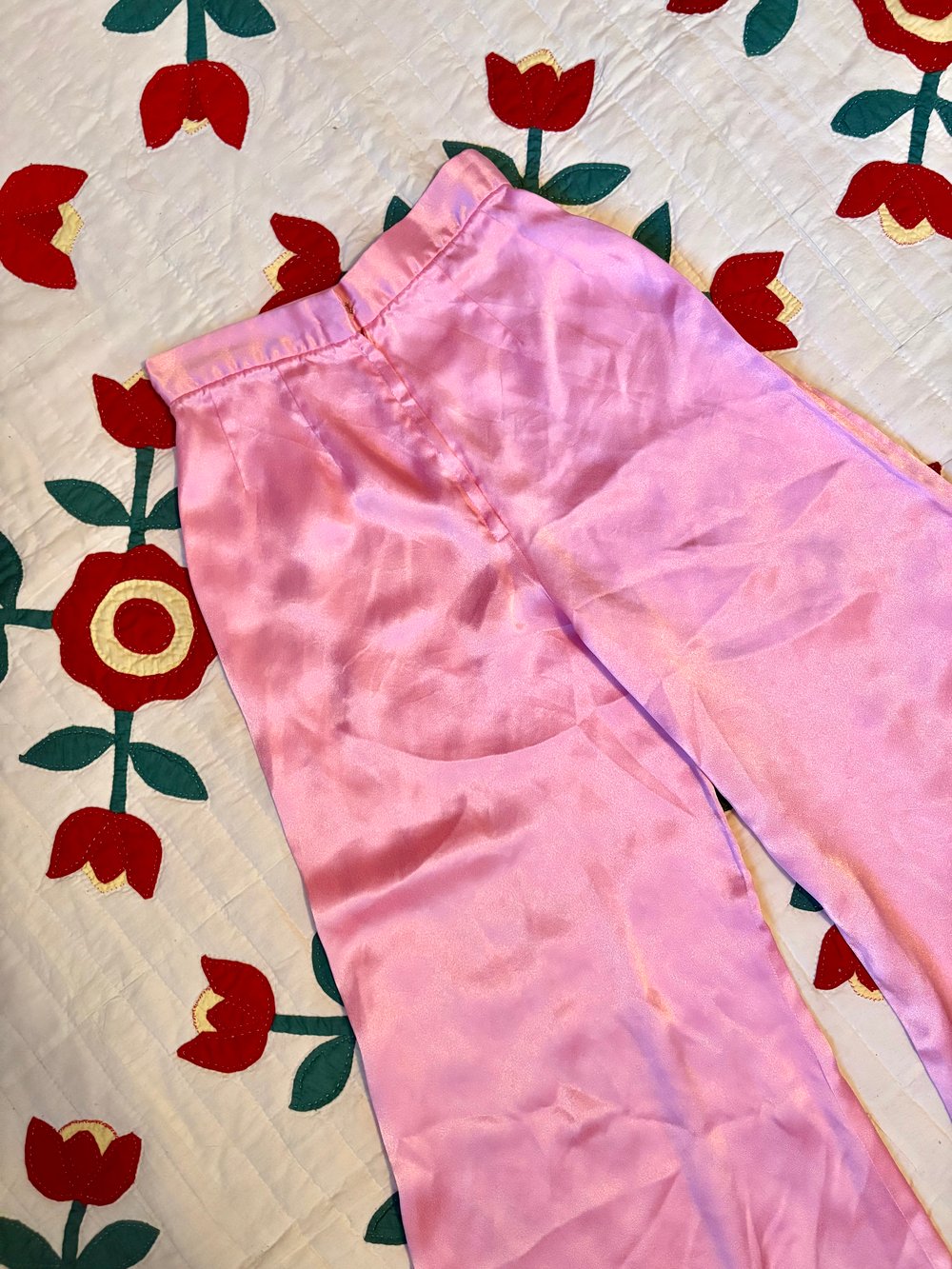 Image of 70's pink satin disco set
