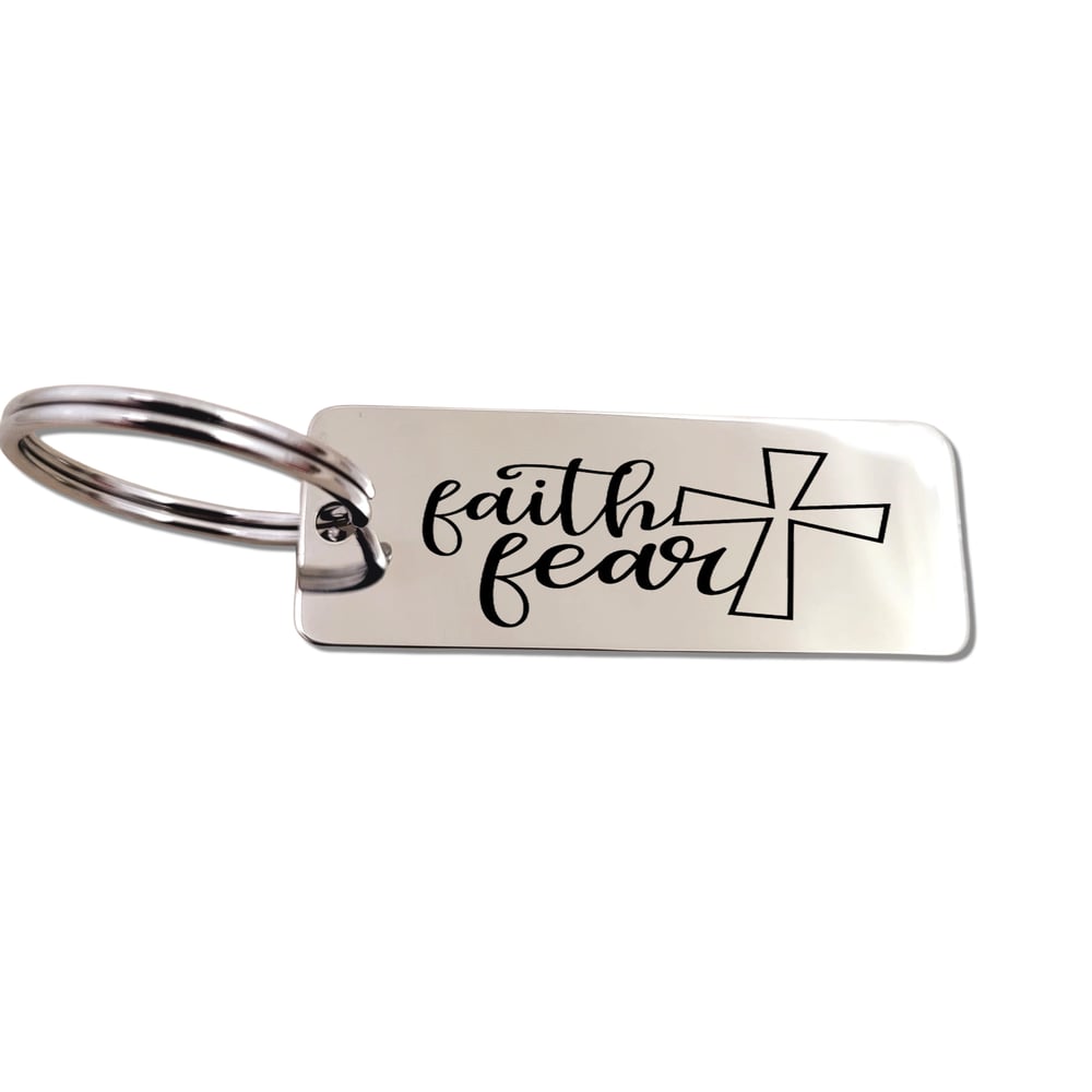 Image of Faith Over Fear - Christian Keychain