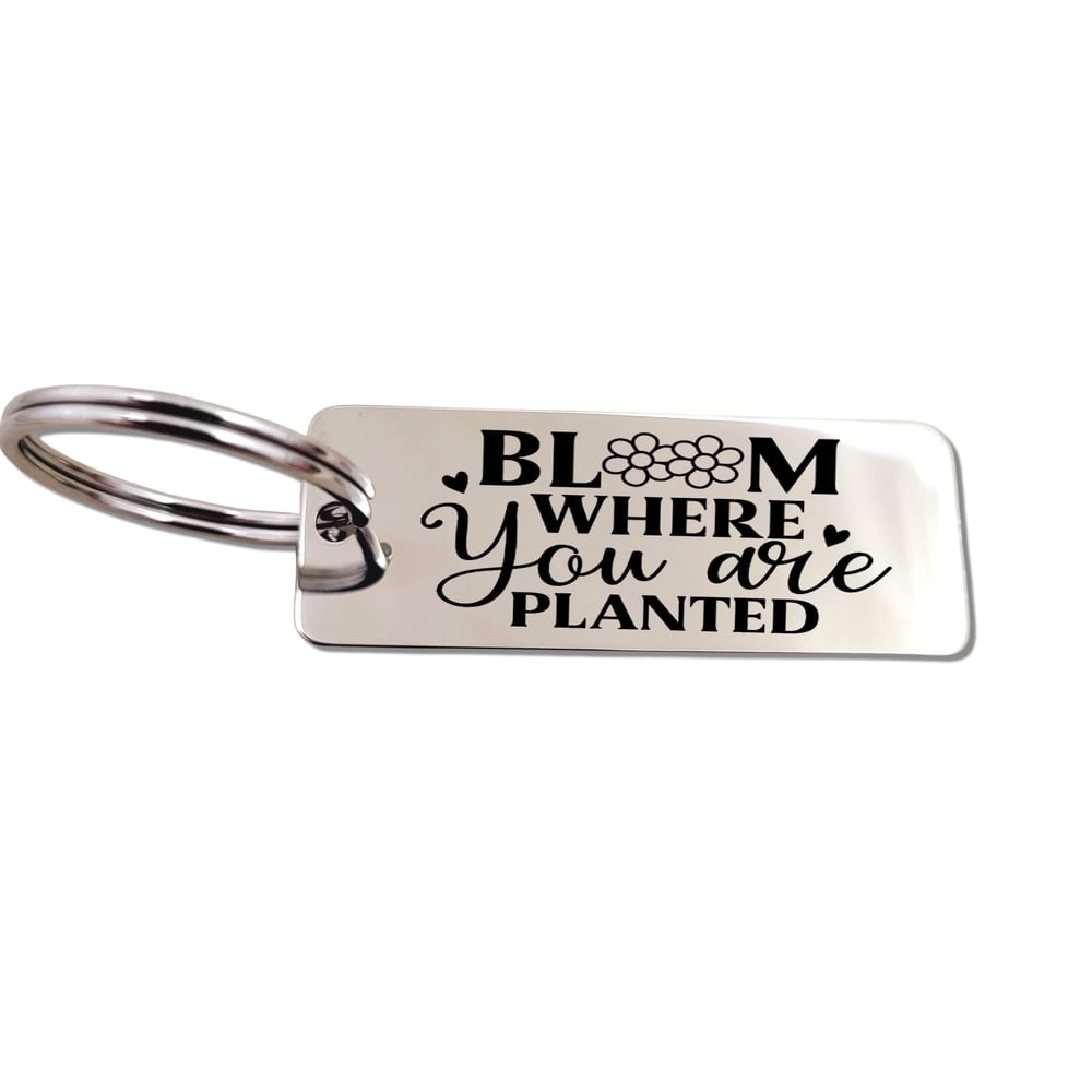 Image of God's plan Keychain - Bloom Where You Are Planted Christian Keychain