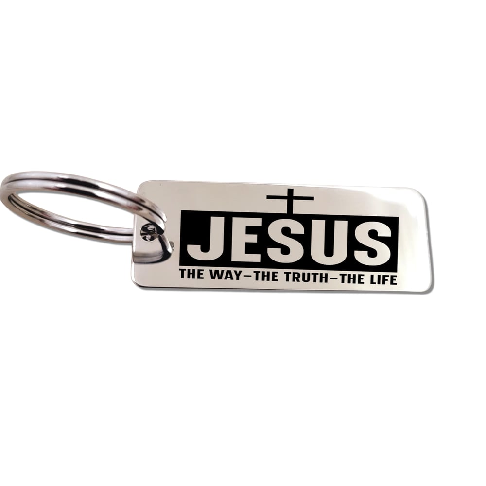 Image of Jesus The way The Truth The Life - John 14:6 Inspired Keychains for Christians