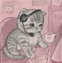 Computer kitty ~ original