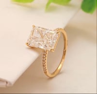 Image 3 of  Jane Radiant Cut Lab Diamond Engagement Ring 
