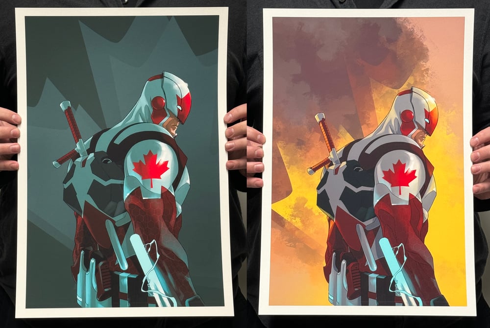 Image of CAPTAIN CANUCK high-quality archival print, SIGNED