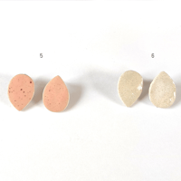 Image 3 of Boucles d'Oreilles Gouttes en Céramique 