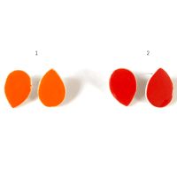 Image 1 of Boucles d'Oreilles Gouttes en Céramique 