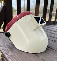 Image 1 of Red Floral Welding Hood