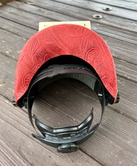 Image 3 of Red Floral Welding Hood
