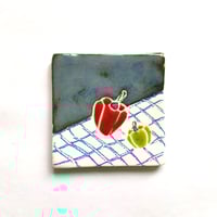 Image 3 of Gravures fruits et légumes en porcelaine