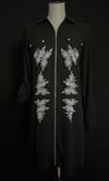 OOAK SIZE SMALL POISON HEMLOCK ZIP CHIFFON JACKET