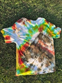 Image 2 of psychedelic ice dyed T-shirt (XL)