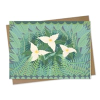 Greeting Card - Trillium Woods 5x7" on Bamboo Paper
