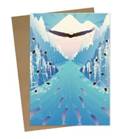 Greeting Card - Nooksack River Eagles 5x7" on Bamboo Paper