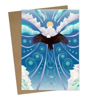 Greeting Card - Eagle Rising 5x7" on Bamboo Paper