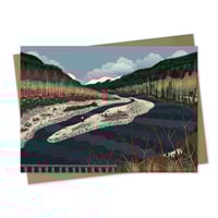 Greeting Card - North Fork Winter 5x7" on Bamboo Paper
