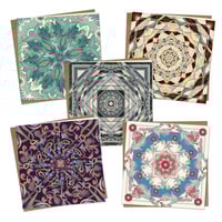 Image 2 of Greeting Card - Celebration Spirit Square Mandala 5x5" on Bamboo Paper