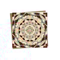 Image 1 of Greeting Card - Celebration Spirit Square Mandala 5x5" on Bamboo Paper
