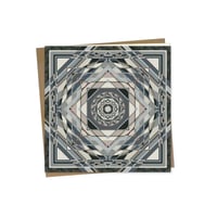 Image 1 of Greeting Card - Breathe Spirit Square Mandala 5x5" on Bamboo Paper