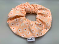 Image 1 of Daisies on Peach Scrunchie