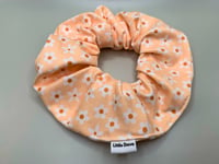 Image 2 of Daisies on Peach Scrunchie