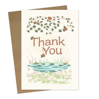Image 1 of Greeting Card - Simply Bella's Thank You Lily Pond on Bamboo Paper
