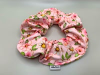 Image 2 of Spring Florals on Pink Scrunchie