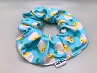 Image 2 of Chicks on Blue Scrunchie