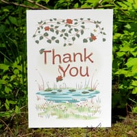 Image 2 of Greeting Card - Simply Bella's Thank You Lily Pond on Bamboo Paper