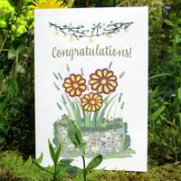 Image 2 of Greeting Card - Simply Bella's Flower Bed on Bamboo Paper
