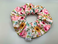 Image 2 of Spring Florals on Cream Scrunchie