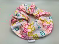 Image 1 of Checkered Floral Scrunchie