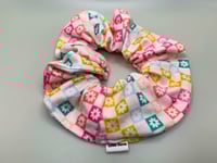 Image 2 of Checkered Floral Scrunchie