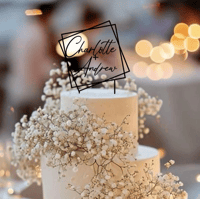Rustic Wedding cake topper /Boho Custom engagement Cake Topper/Initial Wedding Cake Topper