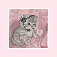 Computer kitty ~ art print