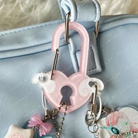 Image 1 of Angel Heart Carabiner Clip - charm and trinket holder