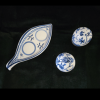 Image 2 of Williams Sonoma Salt & Pepper Shakers with Caddy