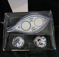 Image 3 of Williams Sonoma Salt & Pepper Shakers with Caddy