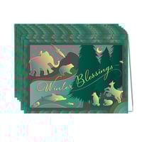 Image 1 of Holiday Cards on Bamboo Paper - Box of 6, Winter Blessings