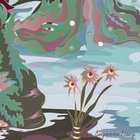 Image 4 of Art Print - Hummingbird Queen Spirit Square