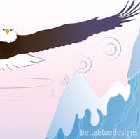Image 2 of Art Print - Nooksack River Eagles